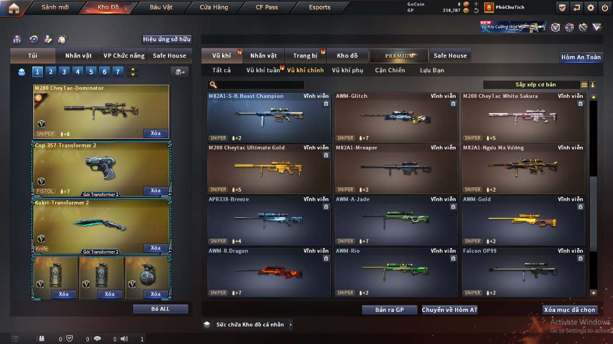 shop acc cf uy tin gia re